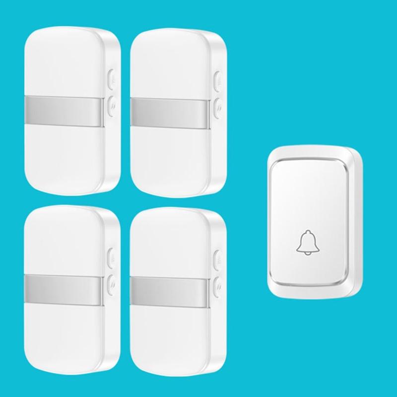 Battery-Powered Wireless Doorbell with DC Remote & Simple Call Button for Elderly, Dual Power