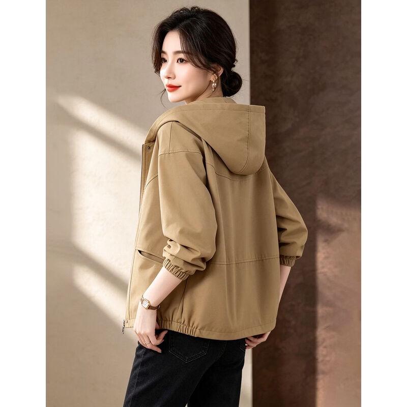 D.F.DEAR Women's Loose Fit Hooded Casual Jacket