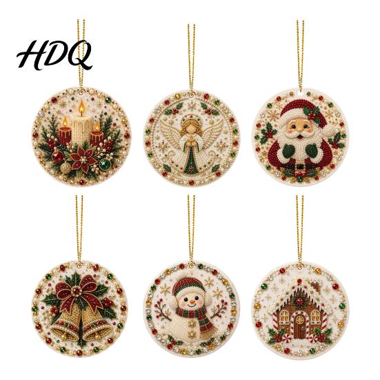 Animal Hanging Pendant Christmas Acrylic Ornament Double Side Printed Special Holiday Ornament Tree Decor Pendant Festive Home Decoration