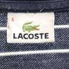 Lacoste Made In Japan Border Pattern Short Sleeve Polo Shirt 4 Navy Fawn Men's Used