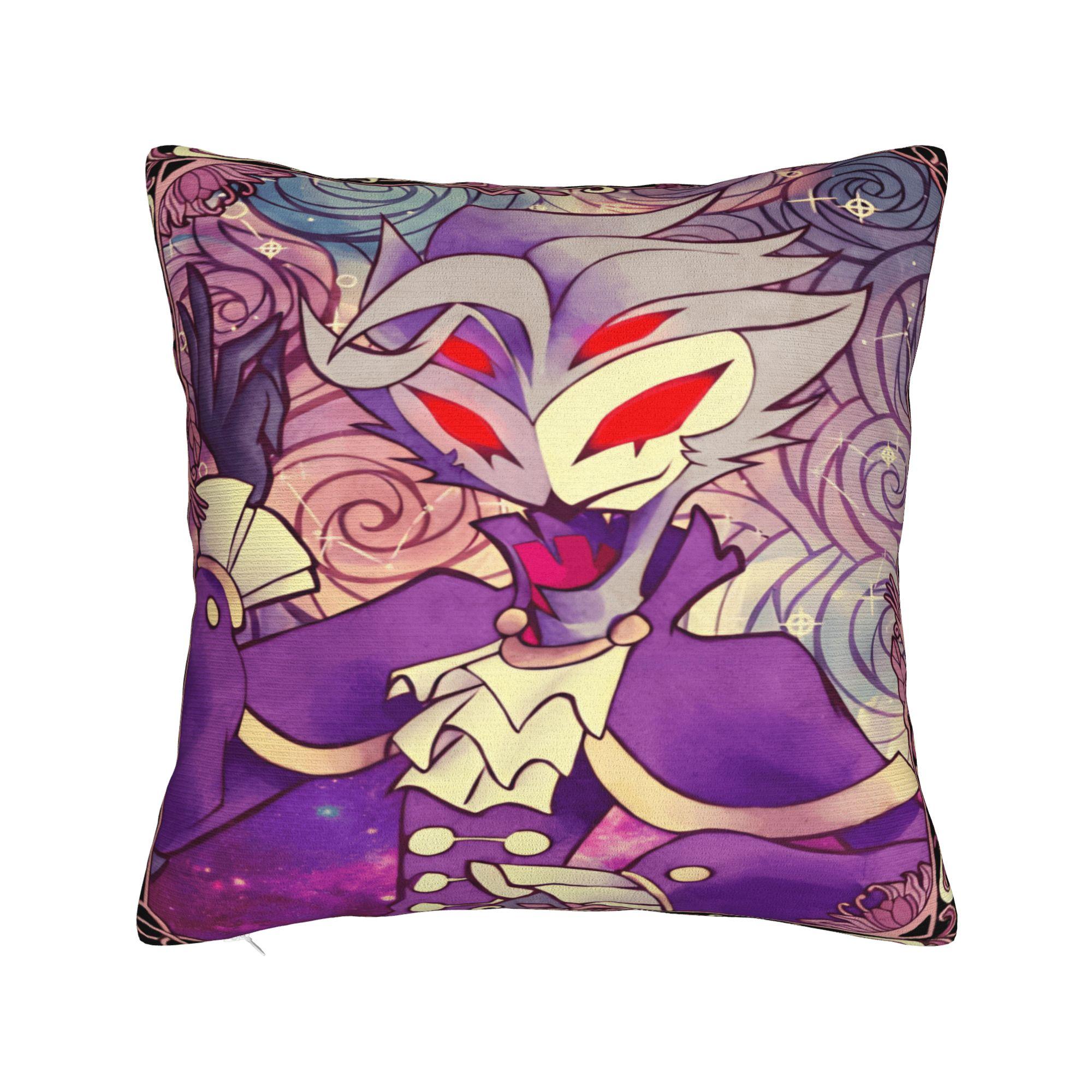 Pillow Cover H-Helluva B-Boss Cute Funny Pillow Case For Chair Sofa Home Decor Pillowcases 12x12Inch