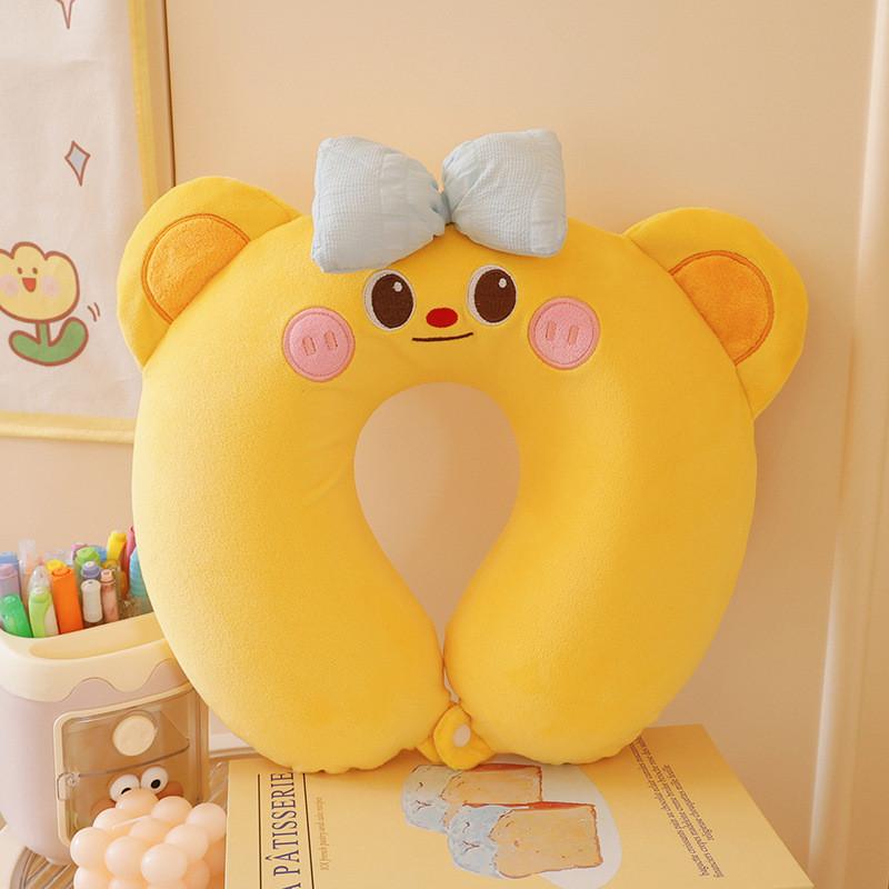 Cartoon Memory Foam Ushaped Neck Pillow For Office Rest And Travel Comfort