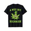 European Sizes Men's Funny Leaf & Pot  Graphic T-Shirt for St. Patrick's Day Tee with Lettering -Casual  Short Sleeve Round Neck Regular Fit