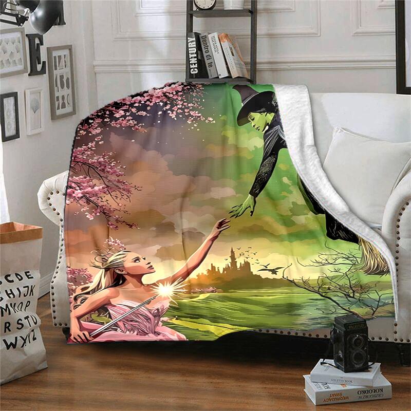 Wicked Flannel Blanket Soft Warm All-Season Throw, Design for Camping, Car Travel, Hiking Sofa, Bed, Office Perfect Gift for Parties