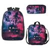 Stranger Things Schoolbag, Pencil Bag, Meal Bag To Map Z Three-Piece Large-Capacity Backpack Colorful