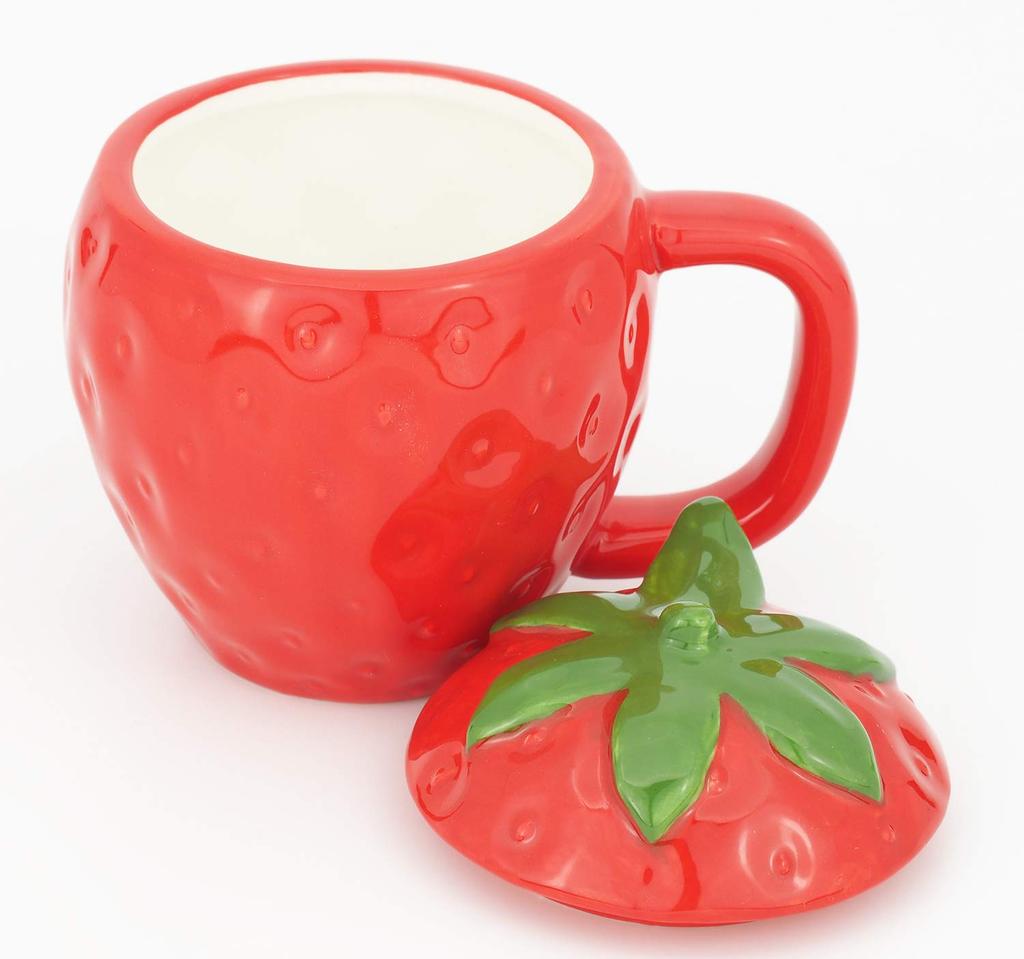 Sun Art Cute Tableware and Fruit Strawberry and Lemon 140ml "Vegetable Series" Mug, (SAN2916)
