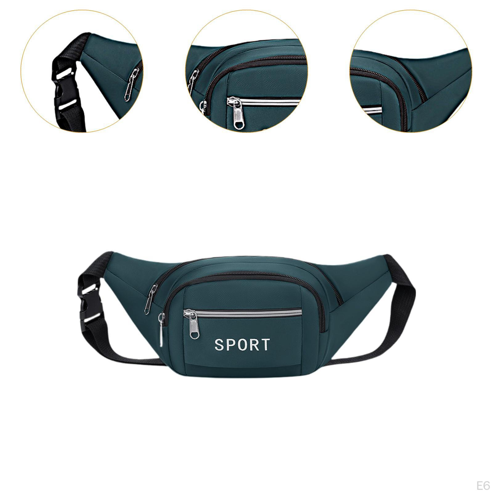 Поясная сумка-мешок на пояс с застежкой-молнией и быстрым креплением на плечо для бега — фото 5