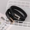 Women Thin Belt Black Gold Silver Metal Buckle Belt Pu Casual Leather Waist Belt Trouser Dress Decoration Waistband