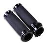 Black CNC 1" Motorcycle Handle Bar Hand Grips For Harley-Davidson Cruiser Chopper