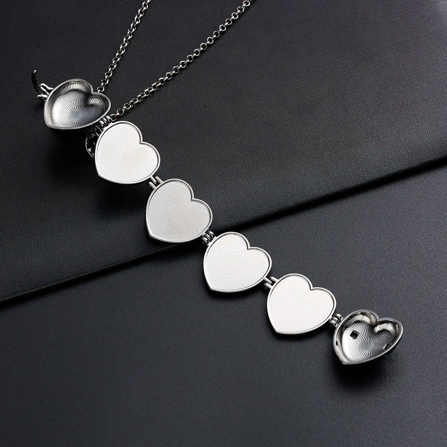 

Волшебный кулон в форме сердца с 8 фото, коробка с крыльями ангела, ожерелье с памятью, плавающий медальон, милый подарок для семейной пары, дропшиппинг Heart-Shaped E