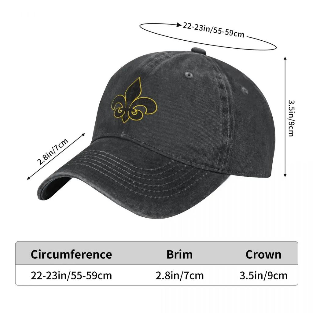 New Classic Wash Retro Fleur De Lis Lily Baseball Cap For Boy Girl Spring Summer Snapback Hat Flower Casquette