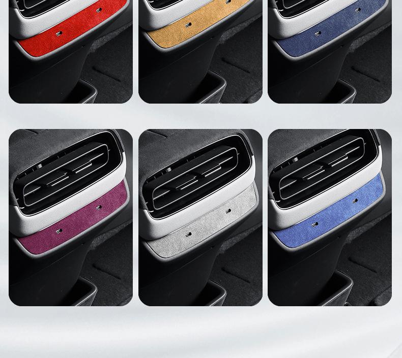 SU7 Alcantara Suede Rear USB Patch for Interior Modification.
