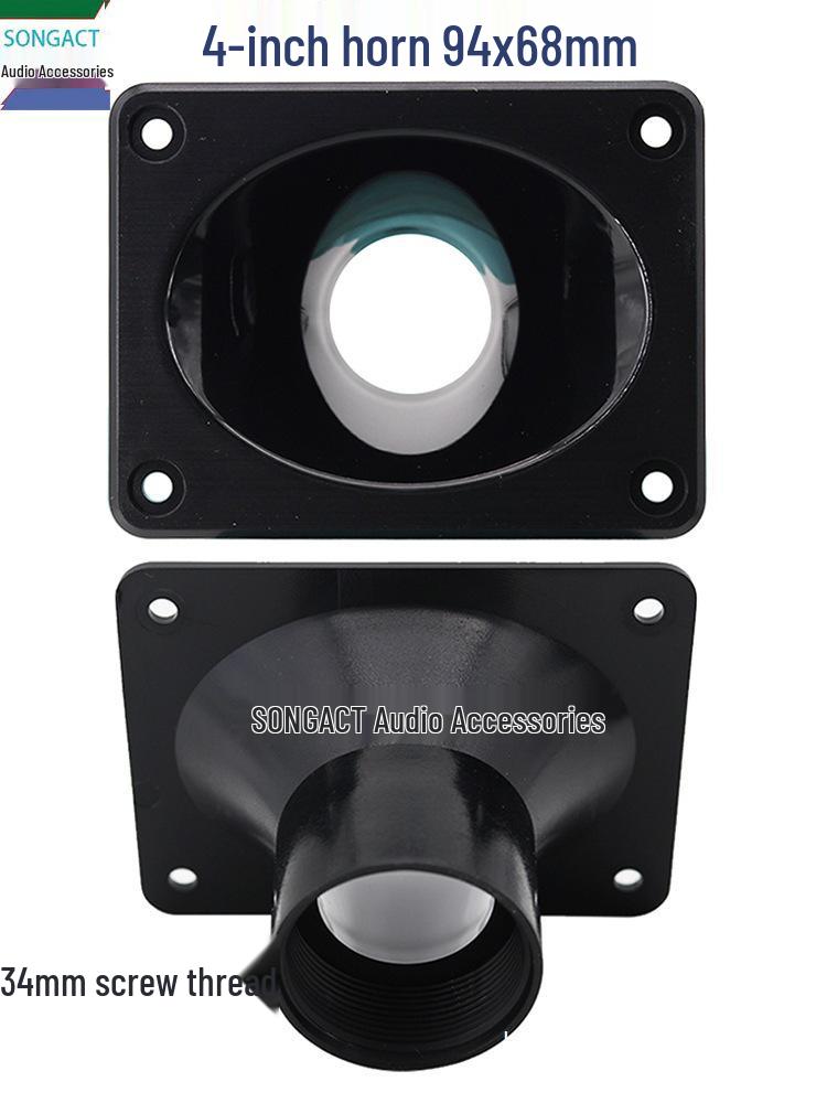 4-inch Rectangular Tweeter Horn with 94x68mm Screw Mouth and 34mm Neodymium Magnet