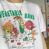 Vegetable Band Print Women T Shirt Harajuku Streetwear aesthetic Graphic Tee Cotton Short Sleeve Funny  Female Tops Clothes