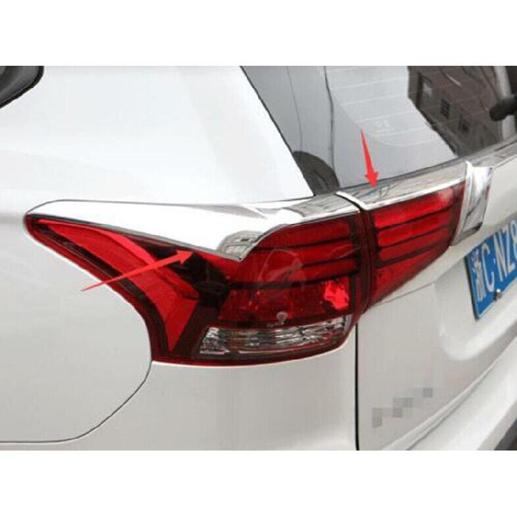 For Mitsubishi Outlander 2016-2020 Chrome Rear Lamp Taillight Decor Strip Trim