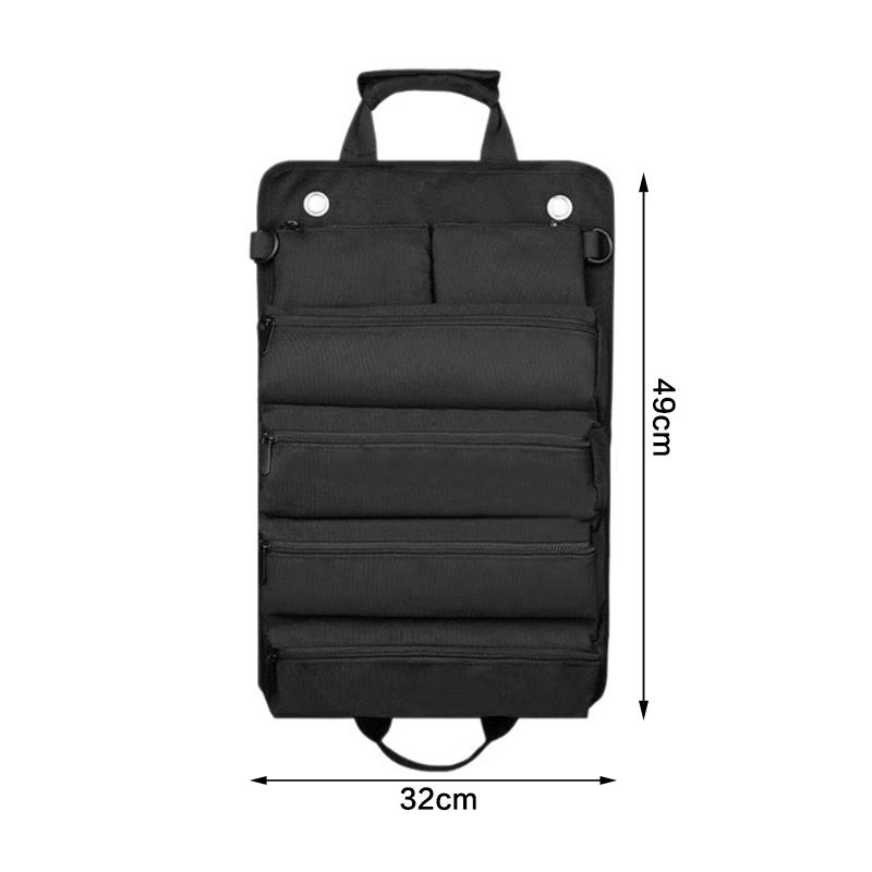 Electrician And Mechanic's Portable Tool Roll Bag Heavy Duty Roll Up Detachable Zipper Bag