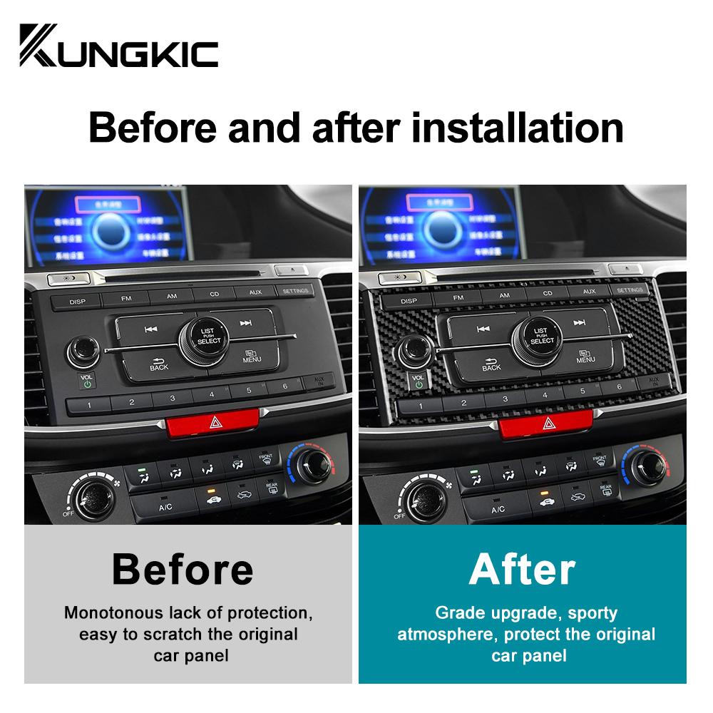 Carbon Fiber Style Interior Sticker for Honda Accord 2013 2014 2015 2016 2017 LHD Interior Panel