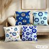 Custom Evil Eye Luxury Cushion Cover Pillowcase Ultra Soft Skin Friendly Fabric Cloud Like Comfort & Concealed Zipper
