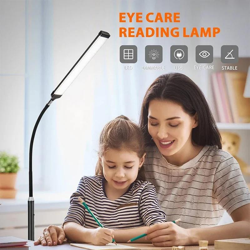 120LED Floor Lamp For Living Room Adjustable Gooseneck Stand Light Dimmable Indoor Bedroom Standing Reading Light Office