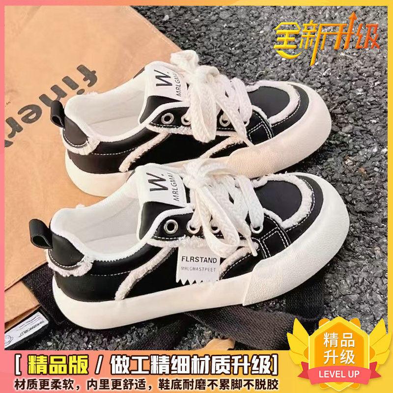New little white shoes women's spring and autumn platform shoes children's ins trendy versatile niche board shoes women's casual canvas shoes