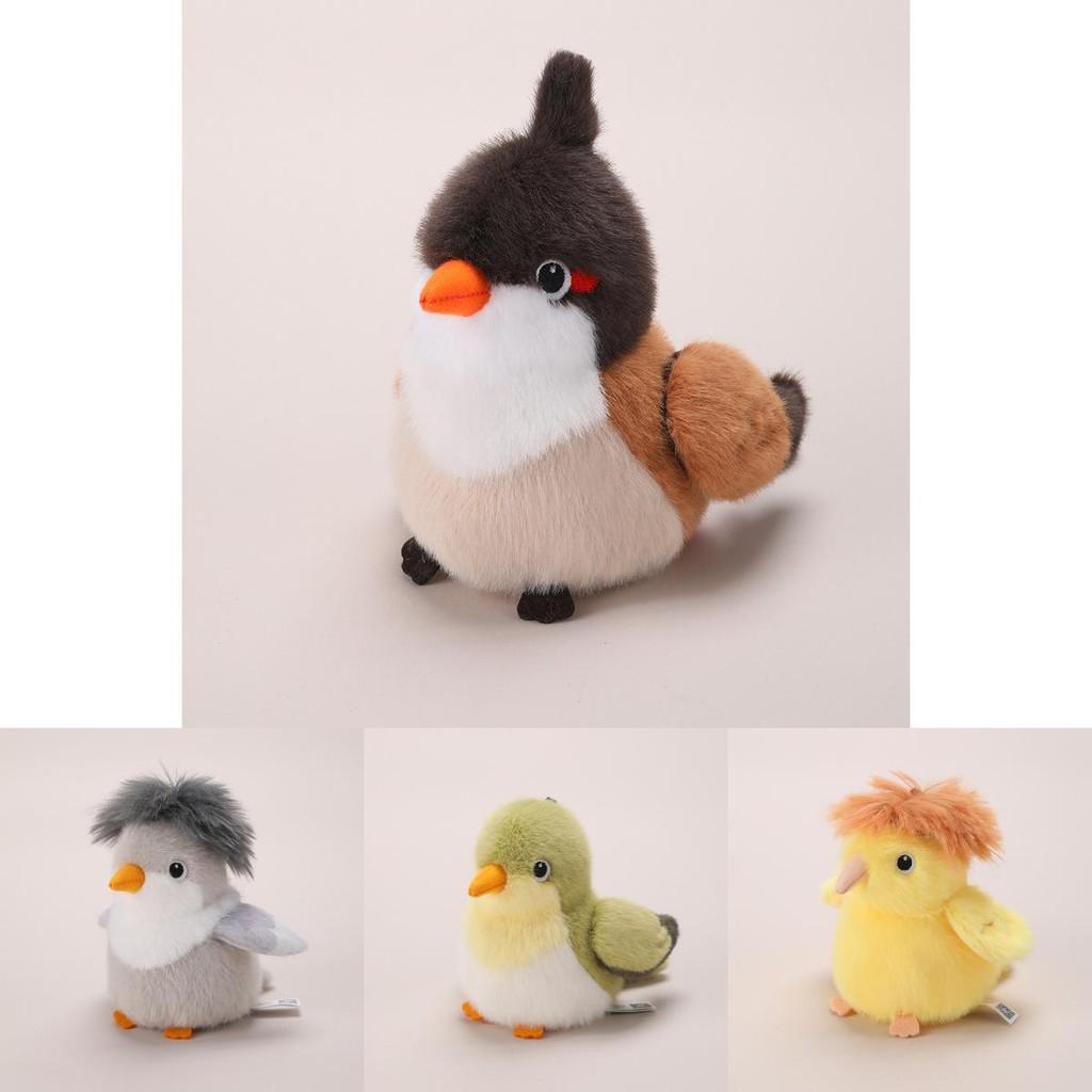 Giocattolo di Peluche Bambola Canarino delle Isole Occhio Bianco Bulbulle Baffi Rossi Per Amante degli Animali Regalo