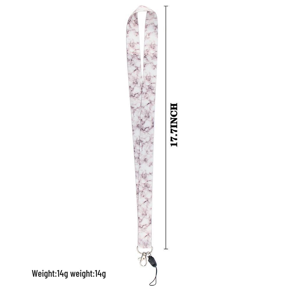 Marble Texture Phone Lanyard & Card Holder for Student/Work ID, Meal & Bus Access.
