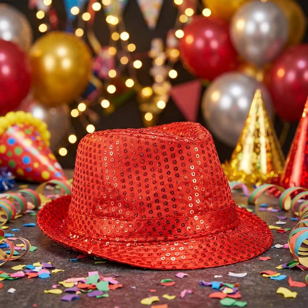 Sequined Jazz Hat for Stage and Christmas - Perfect Party Gift for Kids and Adults