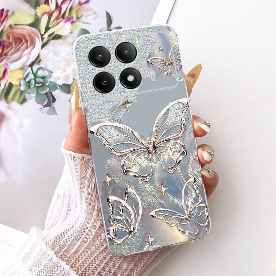 For Xiaomi Redmi K70 Pro K70e K70 Ultra / Poco X6 Pro 5G Phone Case Floral Butterfly Bow Dragon Cat Pattern Bumper Soft Silicone
