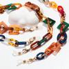 Boho Colorful Acrylic Glasses Chain for Women Fashion Resin Geometric Lanyard Cord Strap Hanging Chain On Sunglasses Accessories