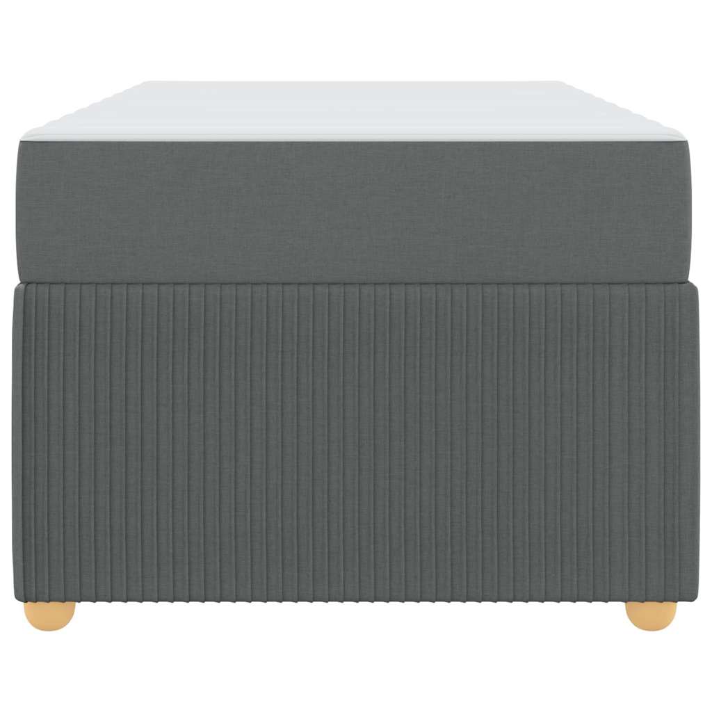 Bed Frame with Mattress Dark Gray 100 x 200 cm Fabric