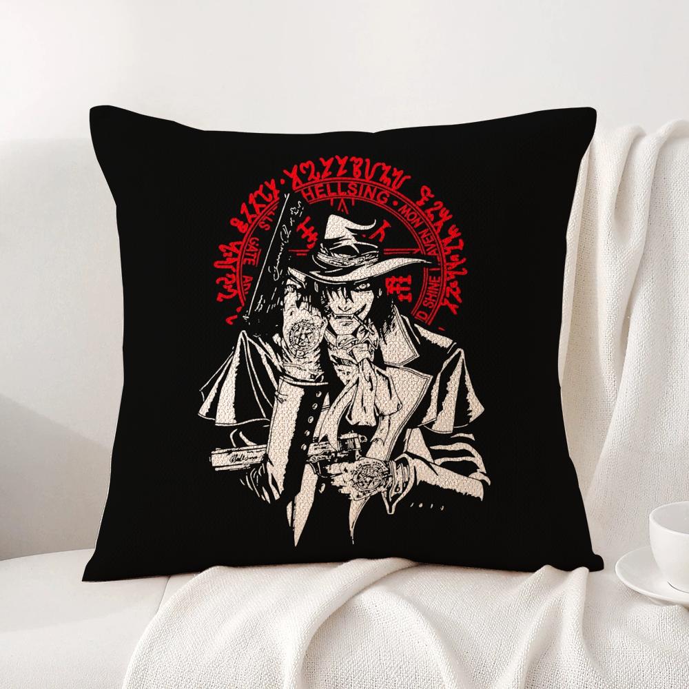 Anime C-Castlevania Cushion Cover Summer Coolness Linen Fabric Double-Sided Printing Pillow Case Sofa Home Decor Gift
