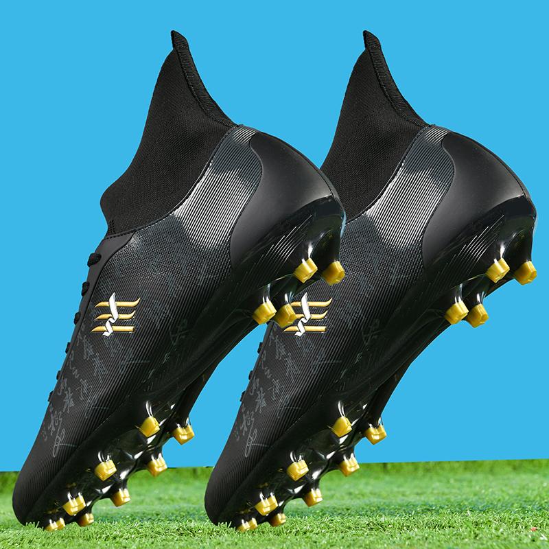 Men Football Boots Breathable Professional Turf Training Soccer Shoes Outdoor Non-slip Long Spikes Adult Futsal Football Shoes