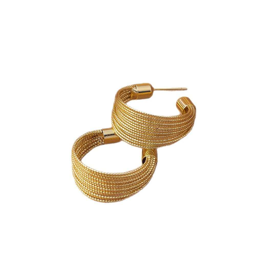 C-förmige Geometrische Ohrringe: Damen Retro Europäischer/Amerikanischer Stil Ohrstecker Creolen