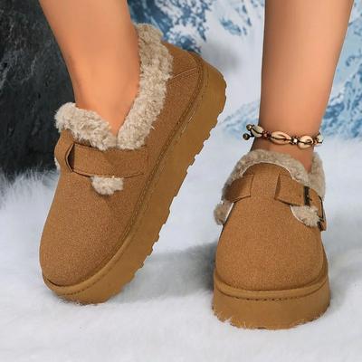 2024 Neue Winter-Flachschuhe Damen-Schneestiefel Plüsch Warm Winter Dicke Mode Damenstiefel