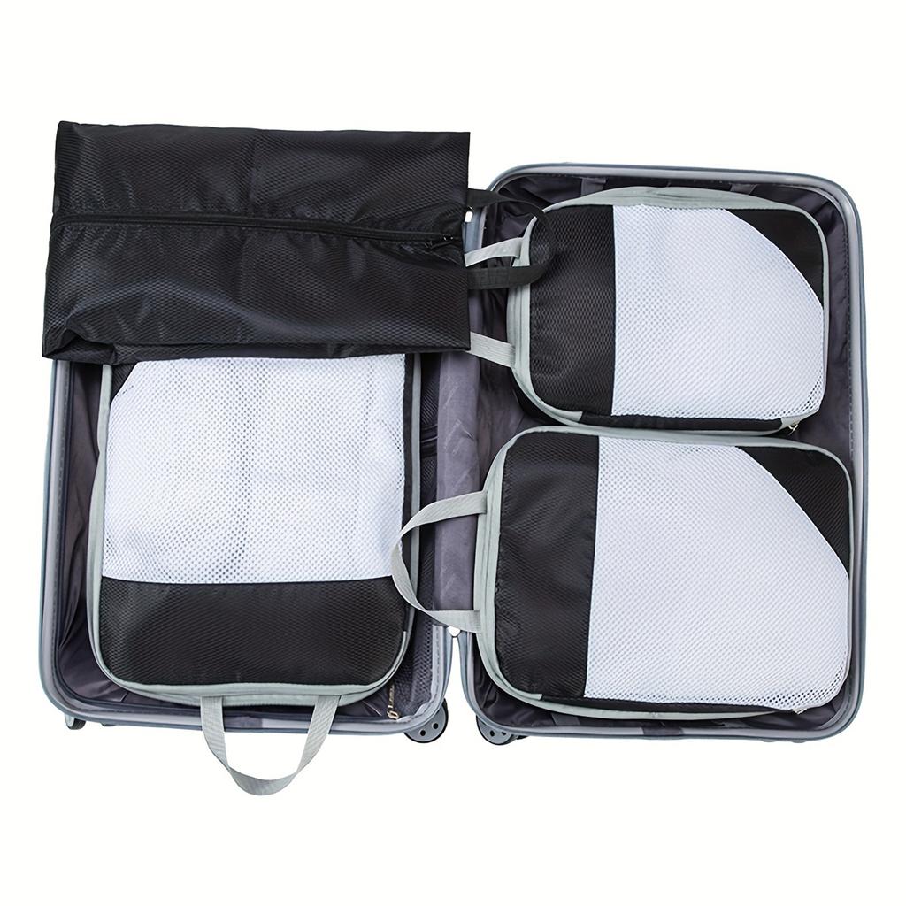 4pcs Travel Luggage Compression Bags, Lightweight Versatile Clothes Organizers, Lightweight Expandable Versatile Dustproof Bags
