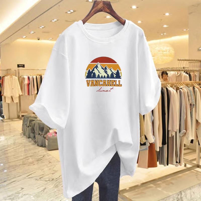 

White cotton short-sleeved t-shirt women s summer new loose design niche Korean version casual short-sleeved top base S