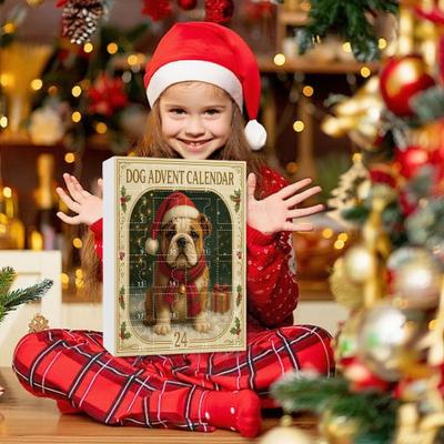 Dog Advent Calendar 2025 24 Days Christmas Countdown Calendar with Acrylic Animal Pendant 24 Dog Breeds Surprise Gift for Dog Lovers