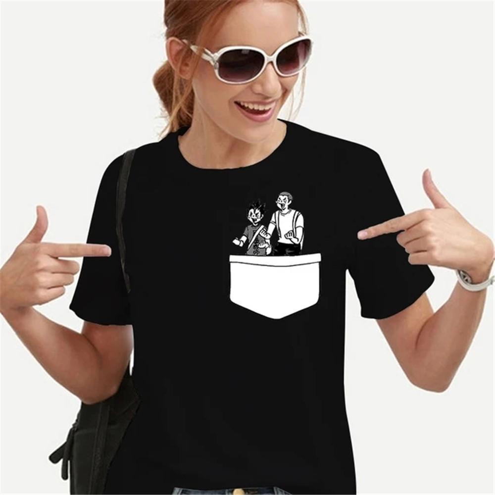 

Футболка женская с героями мультфильмов аниме с карманным принтом подростковые футболки одежда унисекс винтажная уличная одежда повседневный стиль модная уличная одежда 2XL