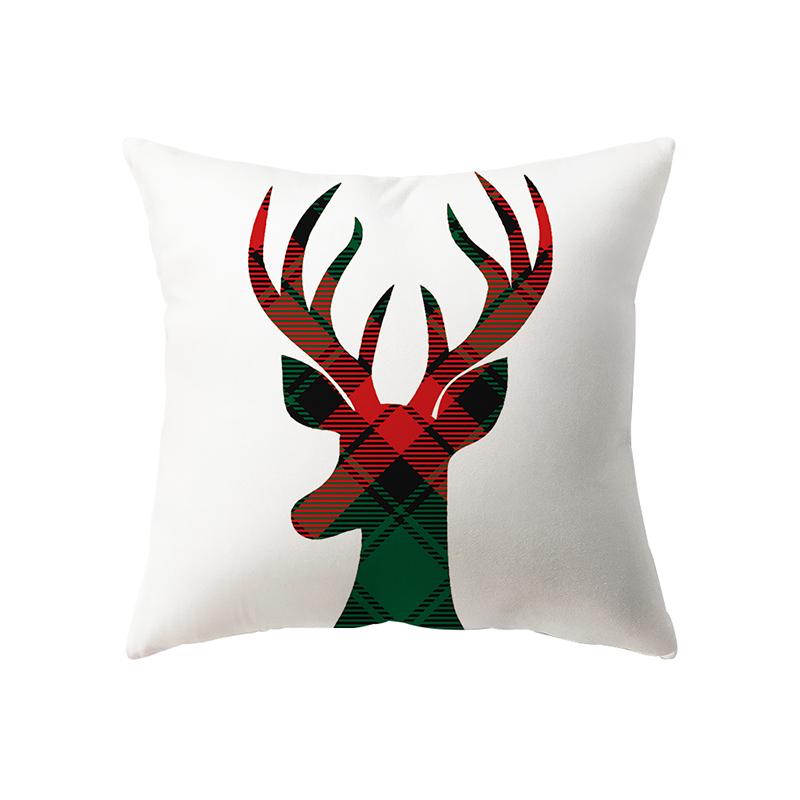 Christmas Theme Santa Elk Christmas Tree Print Pattern Cushion Cover Home Living Room Sofa Decoration Pillow Pillow Cover