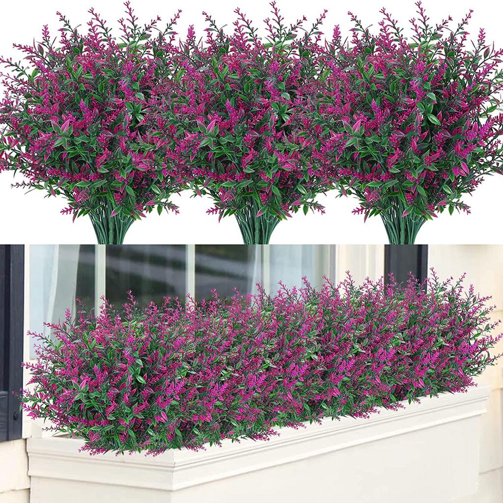 5/10PCS Artificial Plants Lavender Wedding Bridal Vases Home Room Festival Wreath Crafts Outdoor Garden Window Sill Decorations