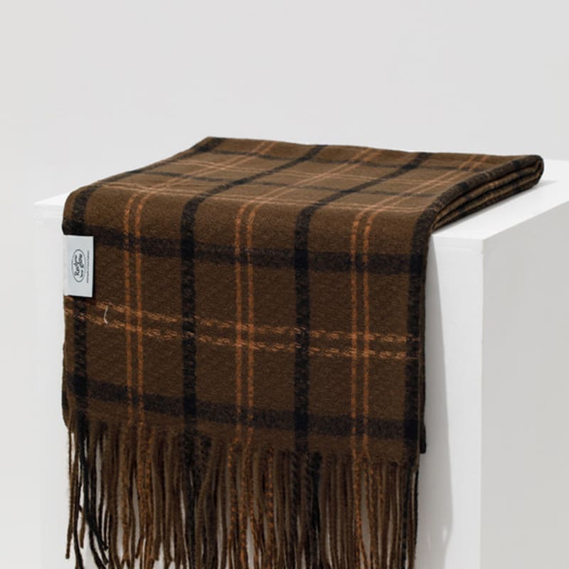 RECLOW MADRA Pastel Check Muffler BROWN