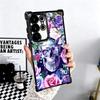 Floral Skull Flower Skeleton Plating Phone Case For Samsung Galaxy S24 S25 FE S26 Edge S23 Ultra S22 S21 Plus S20 Anti-Fall Aira