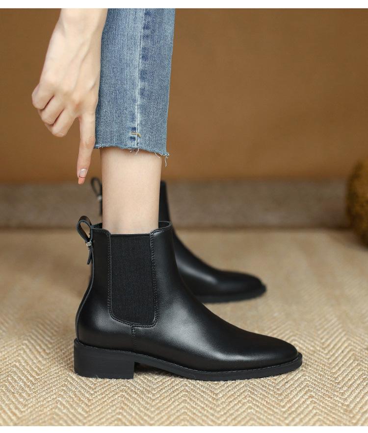 Martin Boots Women's Ins Trendy British Style Thick Heel Thick Bottom New Summer Thin Short Boots Spring and Autumn Single Boots