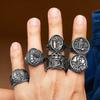 Vintage Anchor Lighthouse Ocean Sailor Ship Viking Rings Men Women Stainless Steel Ring Punk Rock Fashion Jewelry Dropshipping