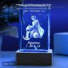Figurină Cristal Zodiac 3D, Cadou de Ziua de Naștere cu Lumină LED pentru Fete, Decorative Vărsător 10cm