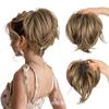 Synthetic DIY Claw Clip In Fluffy Ponytail Wig Hair Extensions Hairpiece Hair Bun Fake Black Blonde Natural Hair Wig