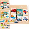 Wooden Animal Themed 3d Puzzle Blocks For Baby Early Education And Cognitive Development