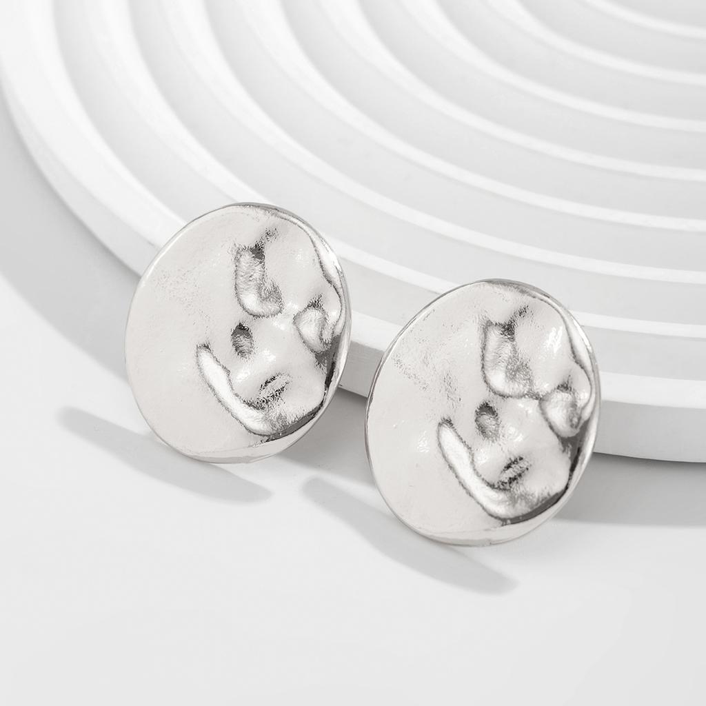 Simple Metal Irregular Stud Earrings For Women Exaggerated Gold Color Geometric Smooth Statement Earrings Jewelry Party Gifts