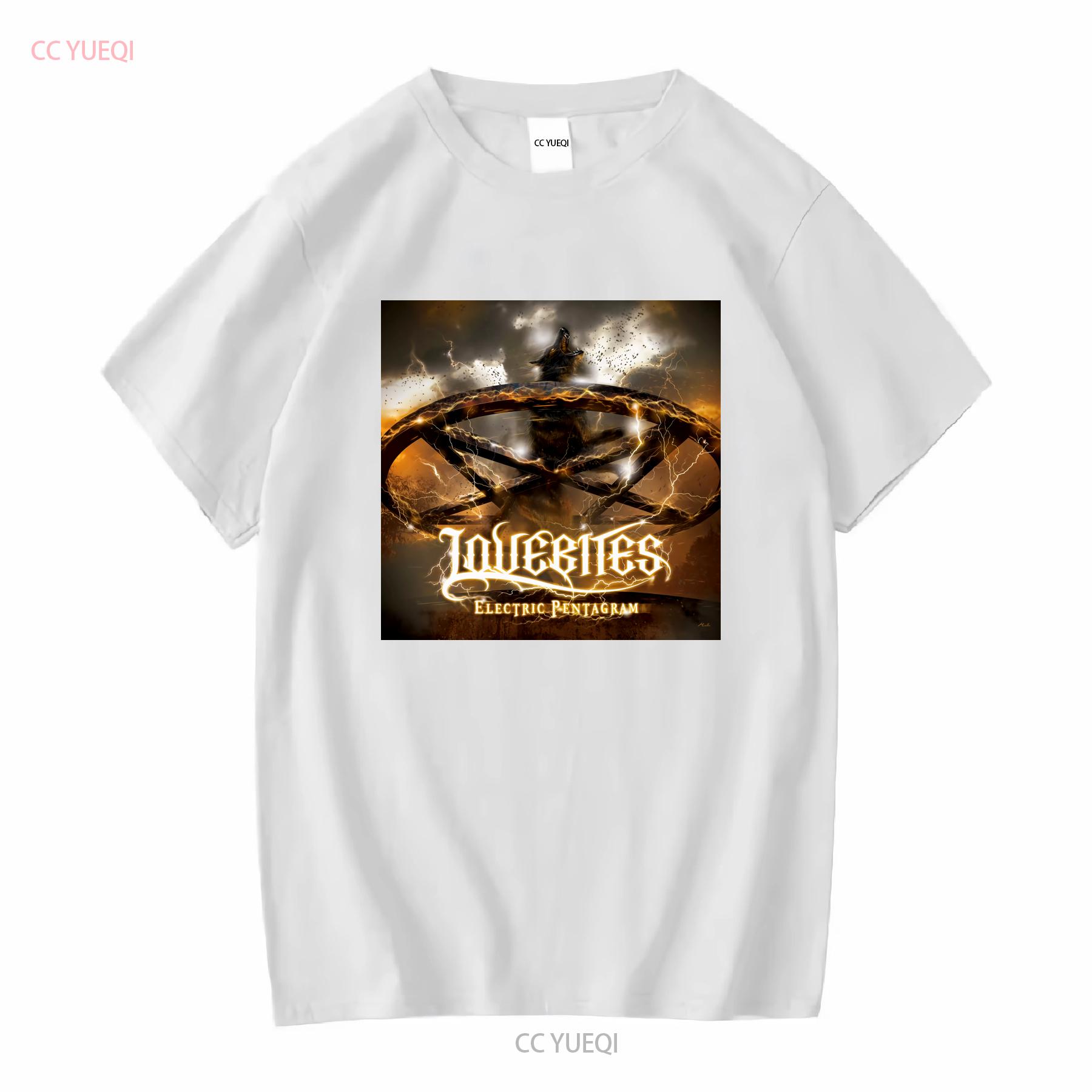 

Soft Cotton T Shirt Japanese Rock Band Lovebites Electric Pentagram vintage Washed fashion streetwear designer clothes homme XL