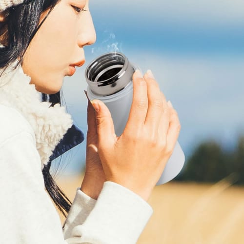 Atlas 400ml Vacuum Insulated Stainless Steel Water Bottle, Ultra-Lightweight, Slim, Small, Mini Bottle, Suitable for Sports Drinks, Direct Drinking, W